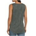 thumbnail image 3 of fatyb Tank Tops Womens Casual Textured Stretch Sleeveless T Shirts Summer Crew Neck Solid Color Blouses, 3 of 7