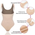 thumbnail image 6 of Vaslanda Shapewear for Women Cross ab Compression Tummy Control Thong Bodysuit Open Bust Body Shaper, 6 of 7