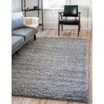 thumbnail image 3 of Unique Loom 3128014 2 ft. 2 in. x 3 ft. Solid Shag Rectangular Rug, Cloud Gray, 3 of 5