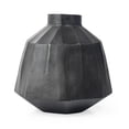 thumbnail image 2 of 11" Dark Gray Geometric Organic Stripe Round Aluminum Table Vase, 2 of 8
