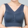 thumbnail image 2 of Everyday Bras for Women Athletic Sports Bra Compression Bra Sports Bra with Support Womens Bras Comfortable Packs Womens Bras Comfortable plus Size Sports Bras Women Women Sports Bra Navy L, 2 of 4