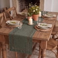 thumbnail image 6 of Sm:)e Grey Table Runner, Hollow Out Laser Cut Solid Color, Seasonal Summer Washable Kitchen Dining Table Decoration for Home Party Decor 13x120 Inch, 6 of 6