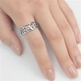 thumbnail image 4 of Oxidized Heart Floral Spiral Purity Ring 925 Sterling Silver Band Jewelry Female Male Unisex Size 6, 4 of 4