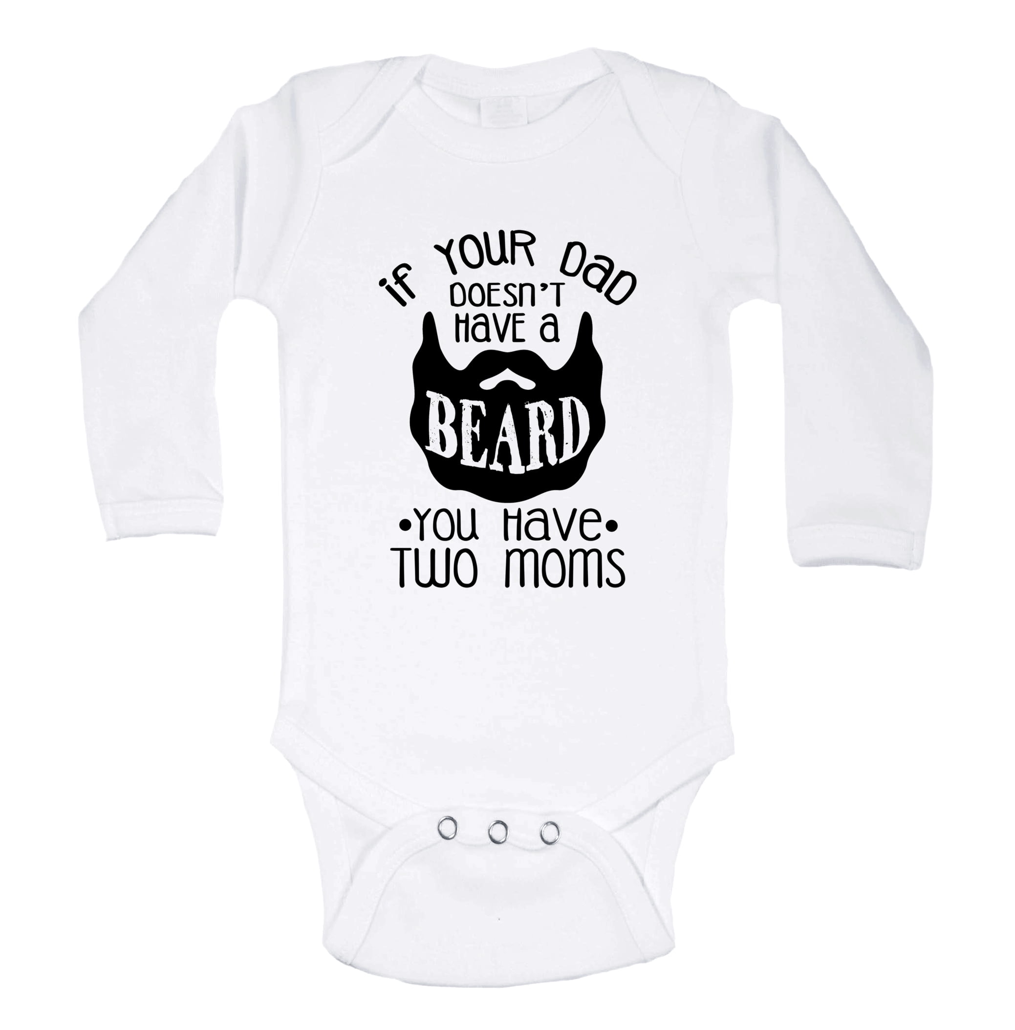 White Funny Bald Daddy Kids Onesie “I have more hair than my daddy” Funny Threadz Kids 3-6 Months 