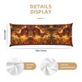 thumbnail image 3 of Body Pillow Cover, Autumn Cute Maple Leaf Rabbit Body Pillow Cases with Zipper Soft Breathable Smooth Skin Friendly Long Pillow Case 20x60 inches, 1Pcs, 3 of 7