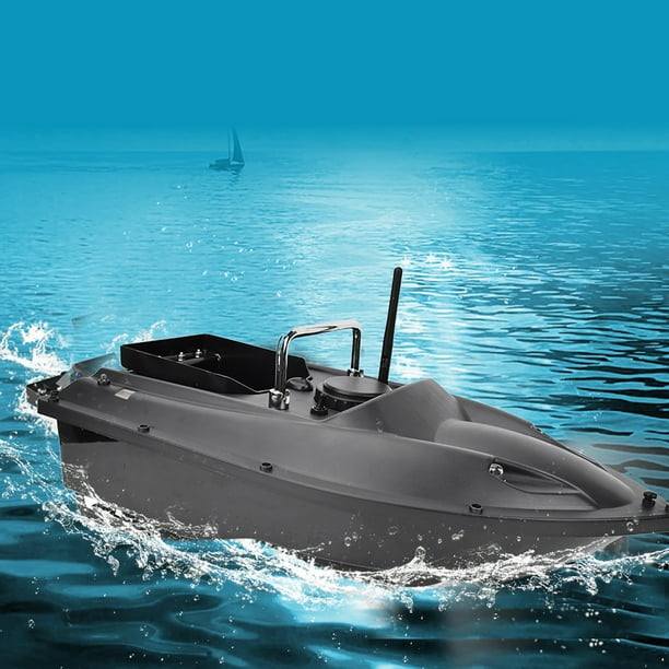 Black RC Fishing Finder Boat, 500m Remote Control Fishing Bait Boat