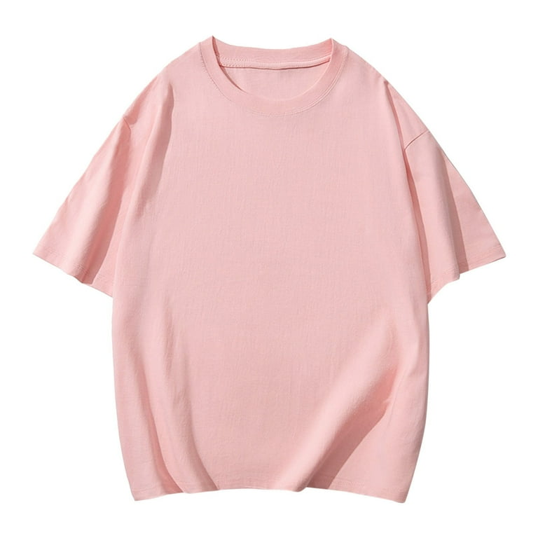 Classic Mens T-Shirts Oversized Short Sleeve Crew Neck Plain T