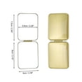 thumbnail image 2 of Unique Bargains 1 Pc Women Rectangular Folding Makeup Mirror for Travel Vacation Gold Tone Stainless Steel Glass, 2 of 3