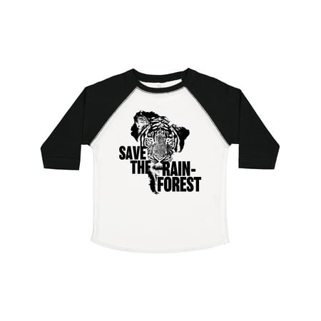 

Inktastic Save the Rainforest Tiger with South America Silhouette Gift Toddler Boy or Toddler Girl T-Shirt