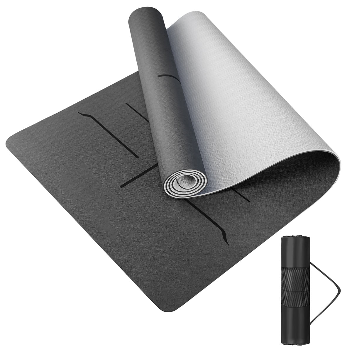 Kepooman Yoga Mat Non Slip, Pilates Fitness Mats, Eco Friendly, Anti-Tear Yoga Mats for Women, Exercise Mats for Home Workout, Gray Kepooman Yoga Mat Non Slip, Pilates Fitness Mats, Eco Friendly, Anti-Tear Yoga Mats for Women, Exercise Mats for Home Workout, Gray