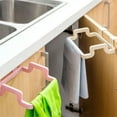 thumbnail image 4 of 1 Pcs Over The Cabinet Plastic Bag Holder, Hanging Trash Bag Holder, Garbage Bag Hanging Rack, Rubbish Bag Holder Trash Bag Holder Rack for Kitchen Practical Sturdy Under Counter Over Door, 4 of 4