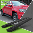 thumbnail image 2 of Magshion 2 Piece Black 6" Side Step Running Board Nerf Bar for 2015-2022 Chevrolet Colorado, 2015-2022 GMC Canyon and Crew Cab Models Only, 2 of 9