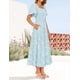 thumbnail image 5 of Vestido ZESICA para mujer, estilo bohemio, floral, midi, azul, talla M, 5 of 7