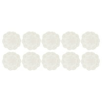 KDFWDM 10 Pcs Crochet Doilies Crochet Flower Coasters Handmade Colored Cotton Coaster, Round Lace Placemats with Floral Patterns Cloth Set for Wedding Party Decoration