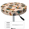 thumbnail image 4 of Bingfone Rooster Padded Round Bar Stool Cover Cushion with Elastic Fabric Round Chair Seat - Rooster, 4 of 7