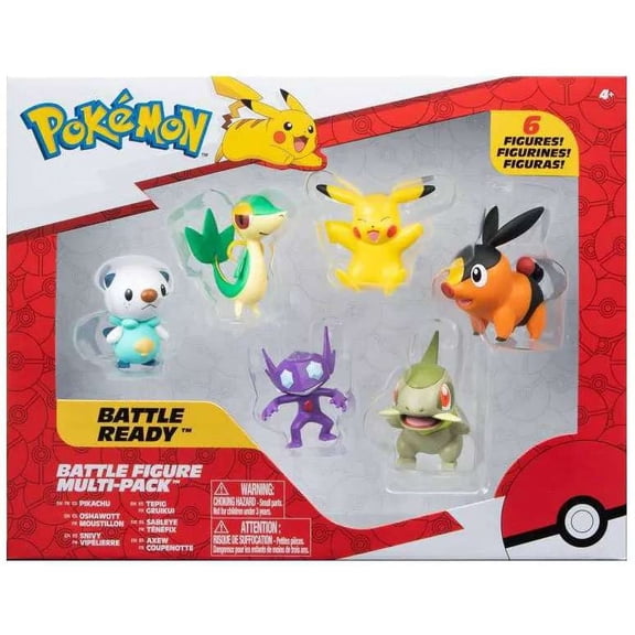 Jazwares Pokemon Battle Unisex Ages 4  Action Figure, 6 Pack