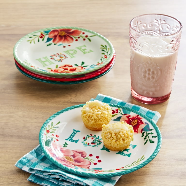 Pioneer Woman Merry Meadow Stoneware Appetizer Plates - Walmart.com
