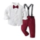 thumbnail image 5 of Qarigey Ceremonia evento niños camisa general pantalón conjunto fiesta viaje transpirable niños Tops pantalones Kit ropa regalo de Type10 NO10, 5 of 6