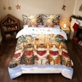 thumbnail image 3 of Manfei Cat Full Size Bedding Sets 7-Piece Christmas Full Size Bed in a Bag, Mint Pink, Xmas Reversible, 3 of 6