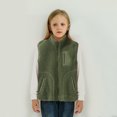 thumbnail image 2 of ANINEO Kids Girls Boys Winter Sleeveless Solid Color Zipper Warm Coat Jacket Warm Clothes, 2 of 5