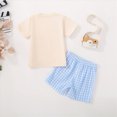 thumbnail image 5 of NOLDARES Infant Boys' Shorts Set - 2 Piece Short Sleeve T-Shirt and Sweat Shorts Summer Outfit for Boys(Beige,3-6 Months), 5 of 9