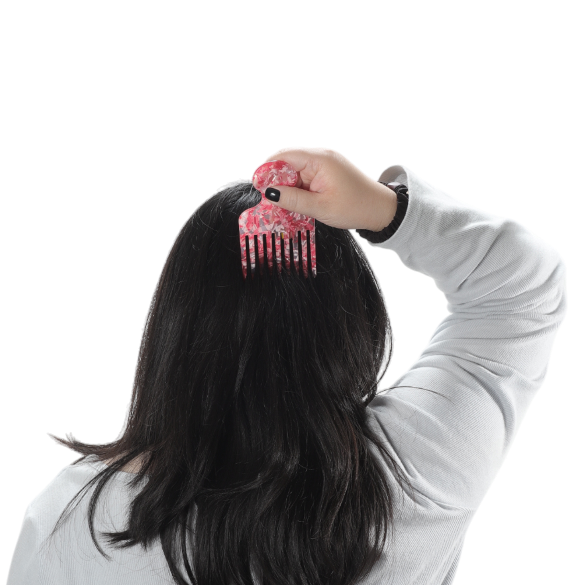 Unique Bargains 1 Pc Fashion Hair Insert Comb for All Hair Types Styles Red