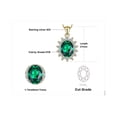 thumbnail image 2 of Jewelrypalace Vintage Princess Diana William Kate Middleton Oval 2.5ct Nano Russian Simulated Emerald Pendant Necklace 925 Sterling Silver Yellow Gold Plated, 2 of 6