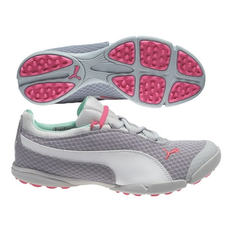 NEW Womens PUMA SunnyLite Mesh Golf Shoes Grey/White/Rose - Choose (Best Mesh Golf Shoes)