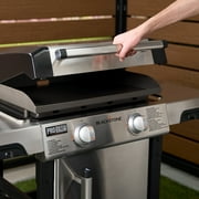 Blackstone Pro Series Outdoor Griddle, 22 Inch 2-Burner Flat Top Grill with Side Shelves, Stainless Steel