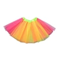 thumbnail image 2 of Dianli Mesh Tutu Dance Skirt Pleated Gauze Short Skirt Puff Layered Mesh Tutu Rainbow Puffy Mini Skirt Performance Dancewear Party Festival Tutu Skirt, 2 of 3