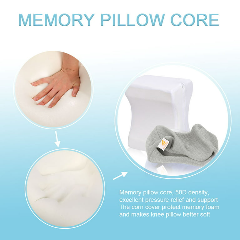 Memory Foam Contour Knee Pillow Leg Support for Side Sleeping