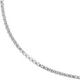 thumbnail image 4 of 14K White Gold Women's 18" 2.60mm Hollow Round Box Chain Necklace with 100 Gauge and Lobster Lock, 4 of 4