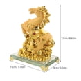 thumbnail image 6 of EXHUMKY Golden Resin Horse Sculpture Figurine for Home Decor Prosperity  Shui Wealth Symbol, 6 of 8