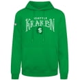 thumbnail image 2 of Men's Levelwear Green Seattle Kraken St. Patrick's Day Podium Hoodie, 2 of 3