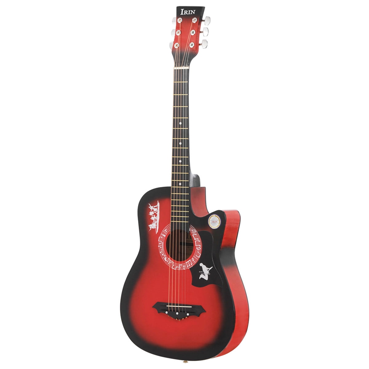 IRIN 38 inch 6 String Wooden Acoustic Guitar Beginner Gifts with