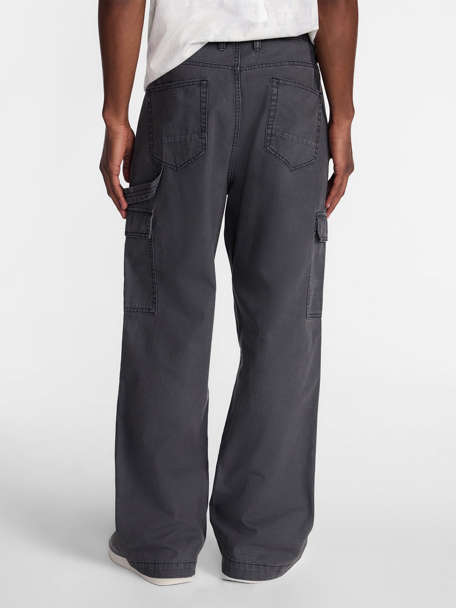 No Boundaries 100% Cotton Loose Fit Carpenter Pants, Men's Sizes 28-44