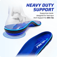 thumbnail image 2 of VALSOLE Heavy Duty Support Plantar Fasciitis Insole, 250+ lbs Flat Feet High Arch Support Orthotics Inserts for Men Women, Standing All Day Insoles, 2 of 7