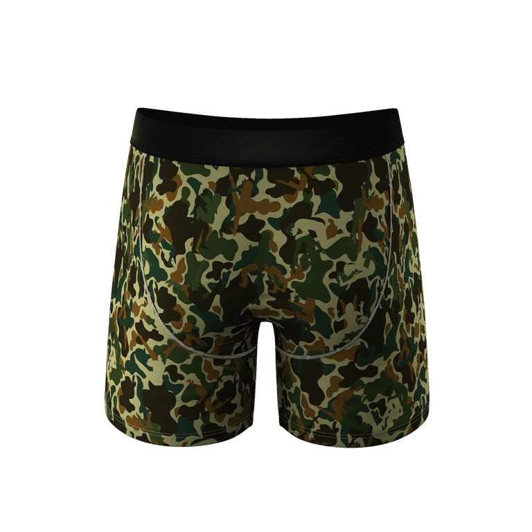 The Forni Camo - Shinesty Camouflage Ball Hammock Boxer Briefs With Fly  Small 