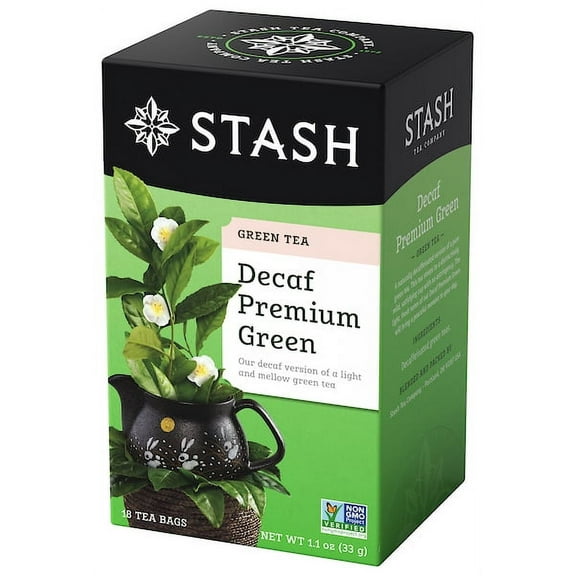 Stash Tea Decaf Premium Green Tea, 18 Ct, 1.1 Oz