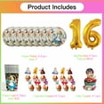 thumbnail image 2 of Alice in Wonderland Birthday 16th Cups Party Supplies Plates Fans Decorations Cake Topper Decor, 2 of 6