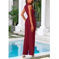 thumbnail image 2 of Conjunto Coordinado PRETTYGARDEN Top Corto y Pantalones Palazzo Vino Tinto Talla L, 2 of 8