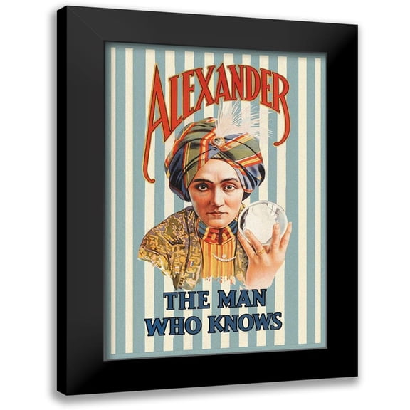 Brothers, Moody 11x14 Black Modern Framed Museum Art Print Titled - Magicians: Alexander, The Man Who Knows