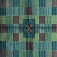 thumbnail image 1 of Ahgly Company Indoor Square Checkered Light Blue Modern Area Rugs, 4' Square, 1 of 4