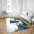 thumbnail image 4 of Hello Winter Newfoundland Welcome Snowy Night Watercolor Vintage Indoor Rug Newfie Dog Lover Gifts Carpet Living Bed Room Sofa Home Decor - 01011, 4 of 5