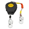 thumbnail image 5 of 15M Safety Fall Arrester with Hook, 330.69lbs Load, Self-Retracting Lifeline for Aerial Work, Engineering Construction, Black, 5 of 13