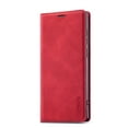 thumbnail image 4 of SaniMore for Samsung Galaxy S23 Ultra 2023 Case, Prumiem PU Leather Wallet Kickstand Cover Magnetic Flip Design Card Slots Shockproof Anti-drop TPU Full Body Protective Shell, Red, 4 of 10