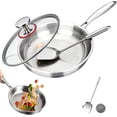 thumbnail image 1 of 2026 Upgrade Titanium Pans for Cooking, Non-Stick Hammered Titanium Frying Pan with Lid, Upgraded Durable Scratch-Resistant Titaniums Cookware for All Stovetops (10.24in), 1 of 7