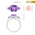 thumbnail image 5 of ANGARA Natural 3.1 Ct. Amethyst Fashion Ring in 14K White Gold for Women (Ring Size: 11.5), 5 of 10