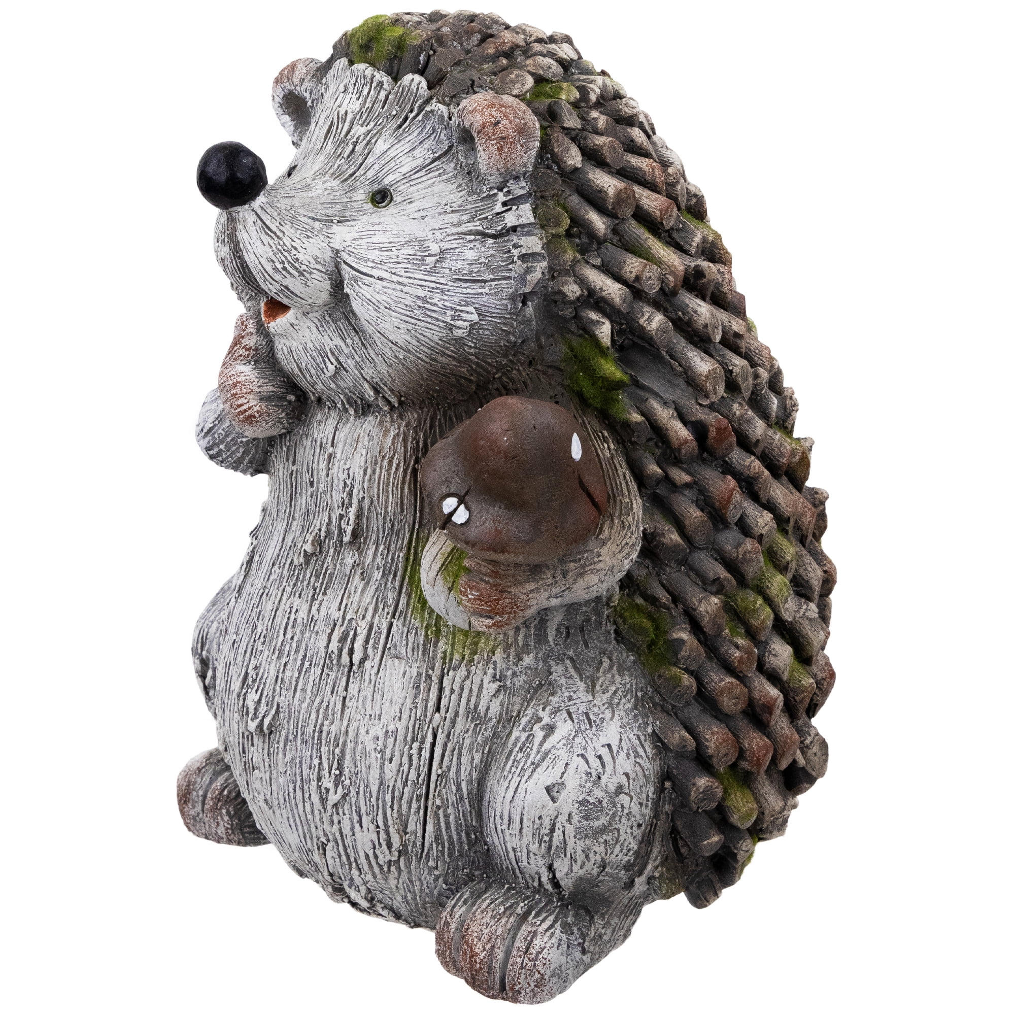 Northlight Hedgehog Holding Mushroom Outdoor Garden Statue - 8.5"