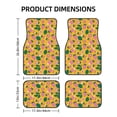 thumbnail image 2 of Sikiie Strawberry Car Foot Mat Set of 4 Pieces Basics Universal Fit Rubber Carpet Floor Mats For Car SUV Van & Truck, 26.8"L x 17.3"W (Front), 13"L x 17.3"W(Rear), 2 of 6